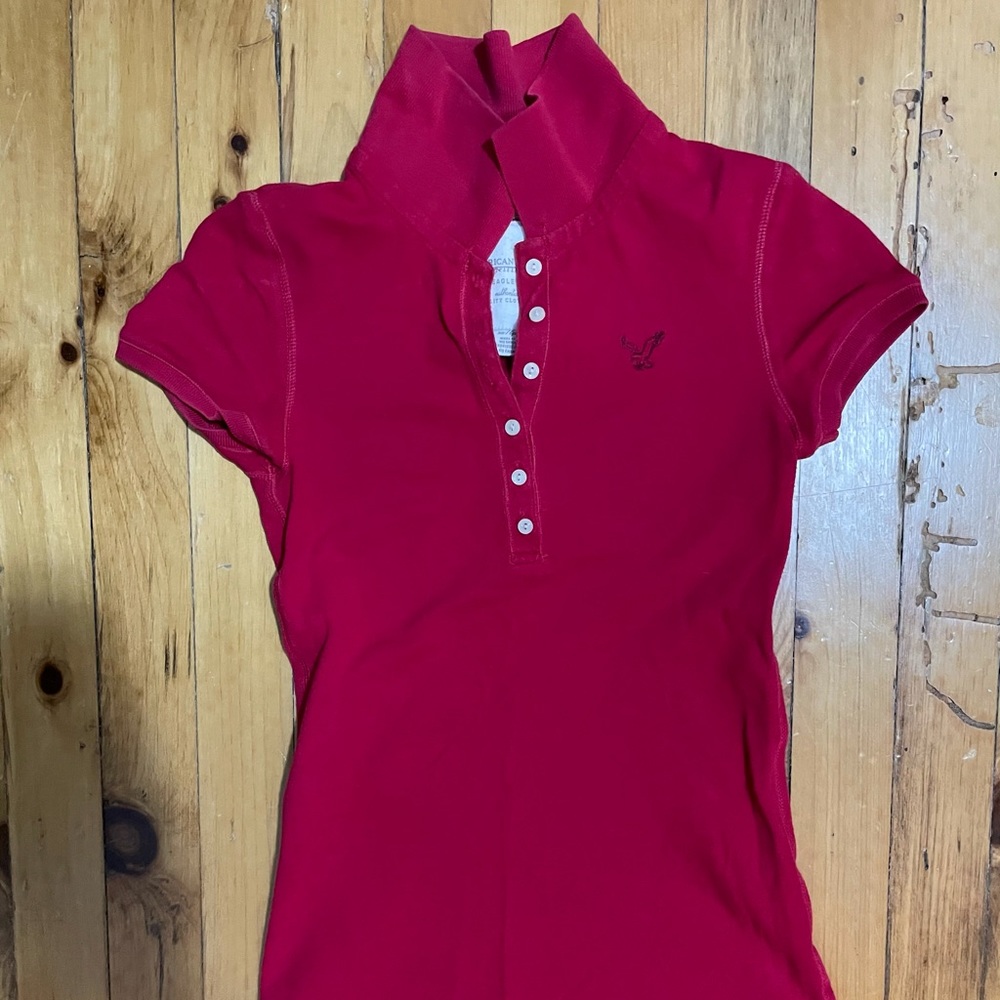 American eagle red polo size XSmall